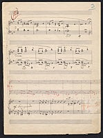 Autograph manuscript of Liszt’s piano transcription of the ballad Der Asra by Anton Rubinstein, page 2