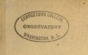 Georgetown College Observatory stamp, ca. 1888
