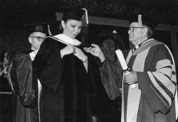 Honorary degree citation for Empress Farah Pahlavi of Iran, May 16, 1975