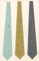 Group of designs for hand-painted silk ties