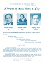 Promotional Flyer for “A Program of Music, Poetry and Song”