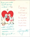 Valentine card from Langston Hughes to Margaret Bonds (ca. 1960s)