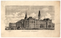 Architectural sketch for Healy Hall