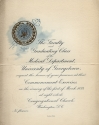 Invitation to the Medical Department commencement, March 1, 1889