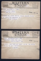 Telegrams from Abbie Mitchell and Langston Hughes to Margaret Bonds, dated February 7, 1952