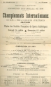 A typeset program in French from the 1900 Paris Olympics titled Championnats Internationaux Courses a pied and Concours Athlétiques