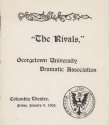 Program from the Georgetown University Dramatic Association production of The Rivals, January 9, 1903