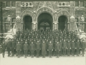Student Army Training Corps on the steps of Healy Hall