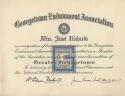 Endowment Association membership certificate