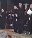 Lyndon B. Johnson at the inauguration of Gerard J. Campbell, S.J.