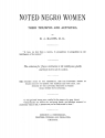 Title page from the book Noted Negro Women: Their Triumphs and Activities (1893)