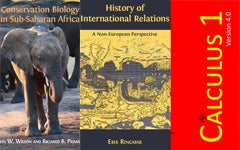 Collage of open-access textbooks