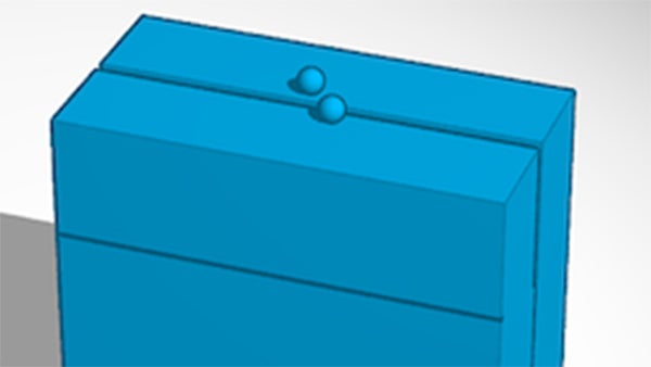 blue composting container created from a 3d program 