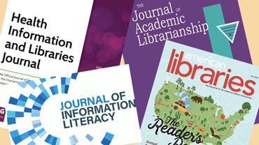 Montage of journal covers Library staff published in during the year.