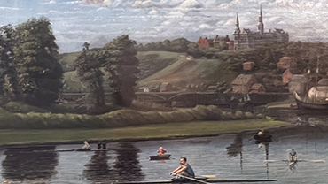 Sculling on the Potomac painting