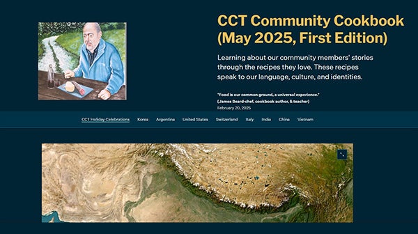 screenshot of the cct storymap cookbook