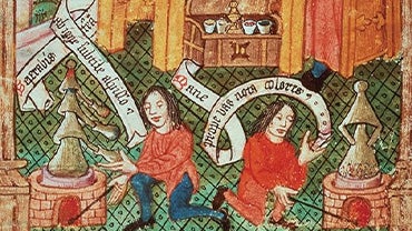 old illustration of medieval science