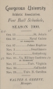 a Football schedule for the 1900 season, listing dates, opposing teams, and locations.