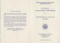 Program from the Seventeenth Annual Round Table Meeting on Linguistics and Language Studies, March 1966, front cover