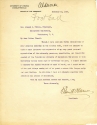 a typewritten Letter from University of Virginia President Edwin Anderson Alderman to Georgetown President Joseph Himmell, S.J. about Georgetown’s reaction to Archer Christian’s death, November 18, 1909