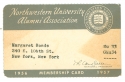 Margaret Bonds’s Northwestern University Alumni Association membership card (1956/57) 