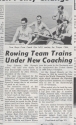 Rowing Team Trains Under New Coaching, article from The Hoya, page 1