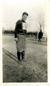 a black and white portrait of Thomas F. Gormley, L’1916 wearing a football uniform.