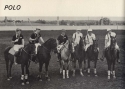 Georgetown polo team, team photo on horseback
