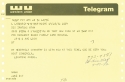 Telegram from Leontyne Price to the Family of Margaret Bonds, dated April 28, 1972