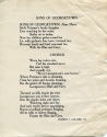 A page containing typewritten lyrics to the song, "Sons of Georgetown."