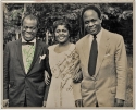 Photo of Louis Armstrong, Lucille Armstrong, and Prime Minister Kwame Nkrumah