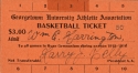 Season ticket for basketball games in Ryan Gym, 1915-1916 