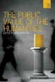 Book cover for The Public Value of the Humanities, showing a book on an ornate column pedestal