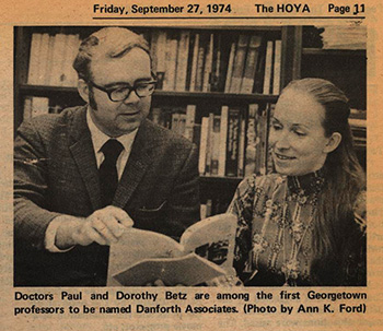Professors Paul F. and Dorothy M. Betz