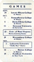 the back of a program of the 1927 football schedule, printed in blue ink