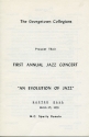 Concert Program for the Georgetown Collegians First Annual Jazz Concert “An Evolution of Jazz”, 1955 -1