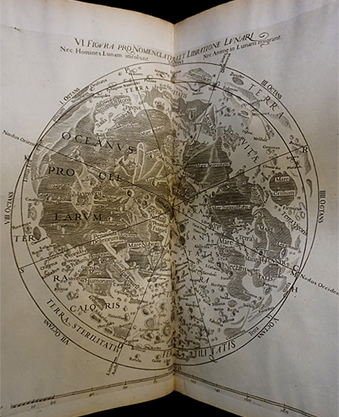 Lunar map in Riccioli's The New Almagest