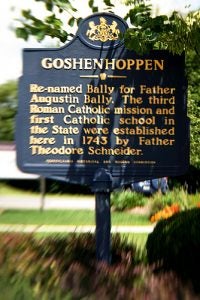 Goshenhoppen History Marker