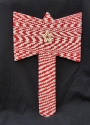 Oche Chango, covered in red and white beads