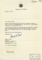 Letter excusing Pearl Bailey from class, signed by President Ford