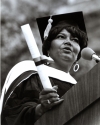 Pearl Bailey receiving her honorary degree from Georgetown University, May 22, 1977