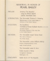 Program from Memorial in Honor of Pearl Bailey held at the United Nations, September 18, 1990 