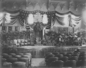 Gaston Hall decorated for an event