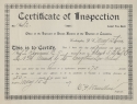 Certificate of inspection for the steam boiler in the Law School building