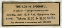 Poster, tickets, and review of performance by The Lovin’ Spoonful, 1967-1