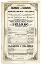 Handbill for an early performance of Sheridan’s “Pizarro”, 1853