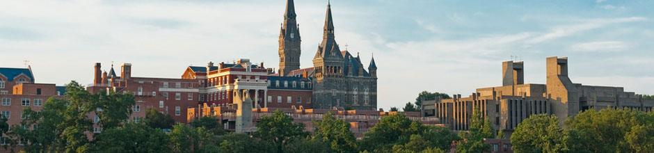 View of Georgetown campus from the Virginia side of the Potomac