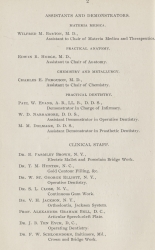 Dental Department Circular of Information which includes Alexander Graham Bell's name