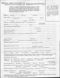Printed application form