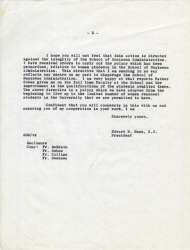 Carbon copy of typed letter 1962